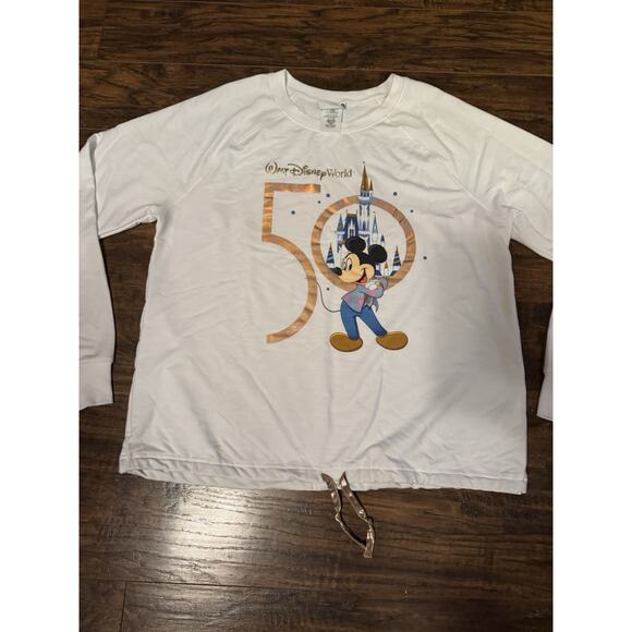Walt Disney World 50th Anniversary Mickey Mouse Long Sleeve Pullover Size L - Picture 2 of 6